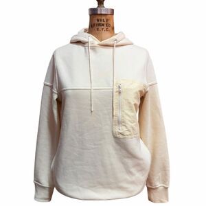 Goodfellow & Co Cream Hoodie with Zip Pocket Size S